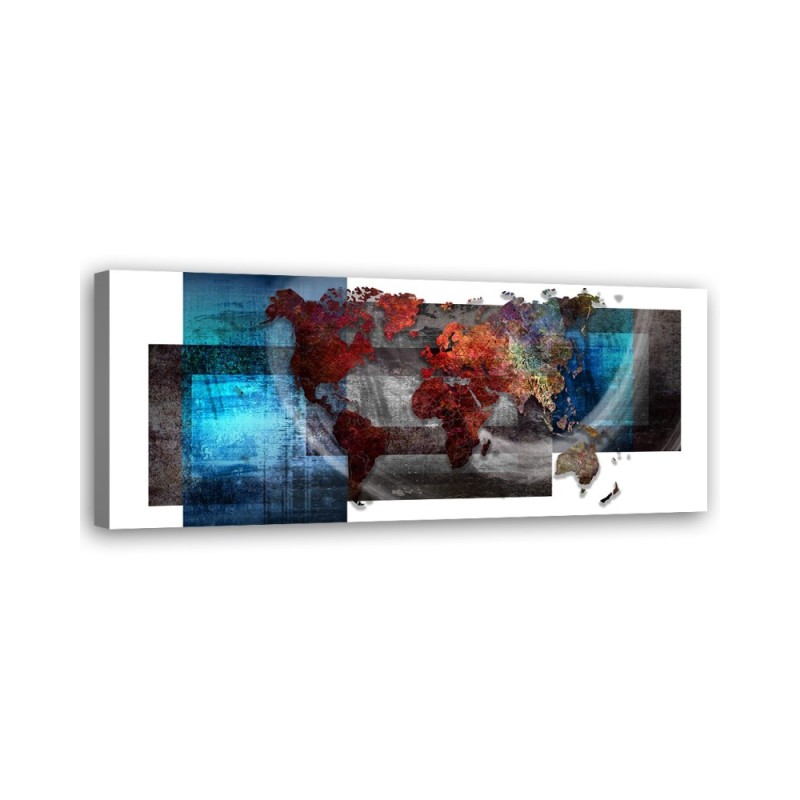 Decorative painting for wall - World map composition | FEEBY
