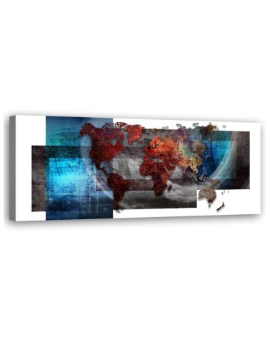 Decorative painting for wall - World map composition | FEEBY