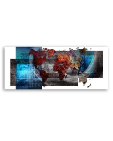 Leinwanddruck - Weltkarte Komposition | Feeby