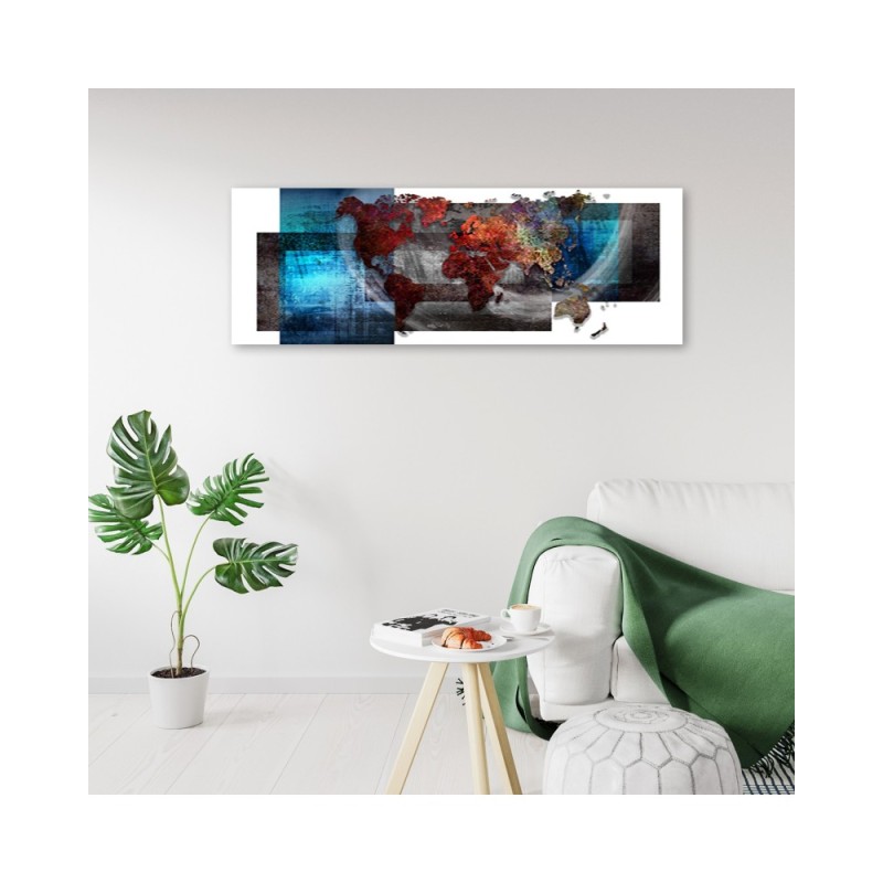 Leinwanddruck - Weltkarte Komposition | Feeby