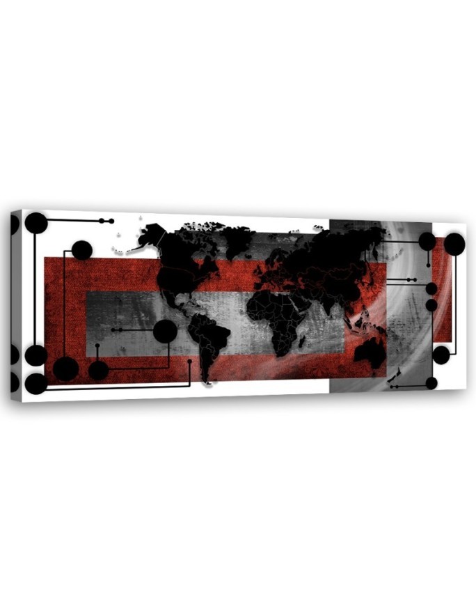 Leinwandbild - Weltkarte abstrakt | Feeby