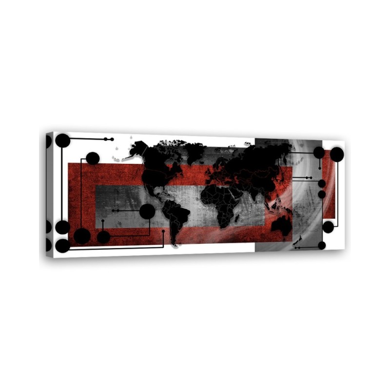 Leinwandbild - Weltkarte abstrakt | Feeby