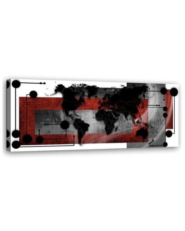 Leinwandbild - Weltkarte abstrakt | Feeby