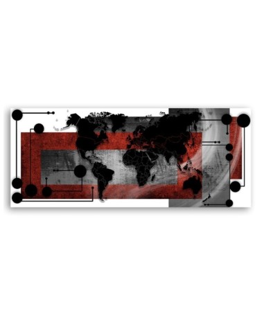 Leinwandbild - Weltkarte abstrakt | Feeby