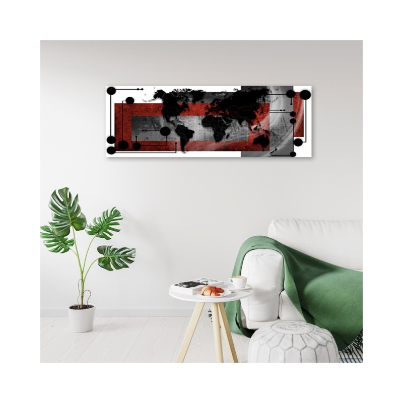 Leinwandbild - Weltkarte abstrakt | Feeby