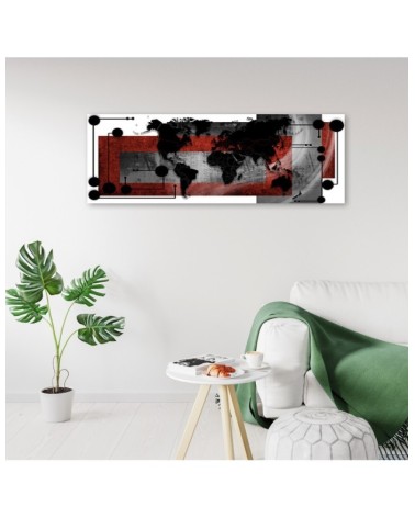 Leinwandbild - Weltkarte abstrakt | Feeby