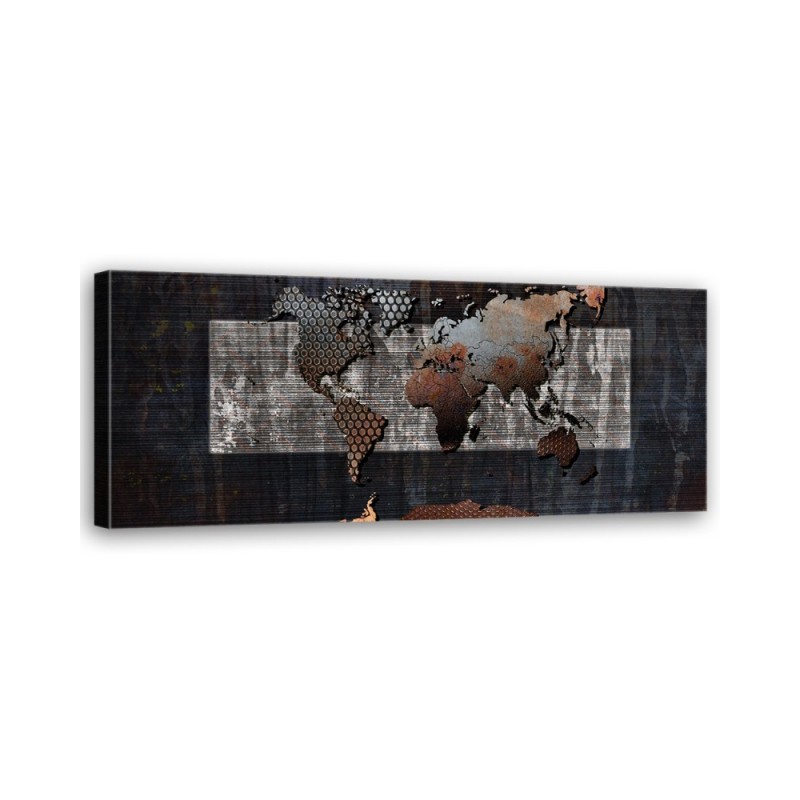 Leinwandbild modern - Retro Weltkarte | Feeby