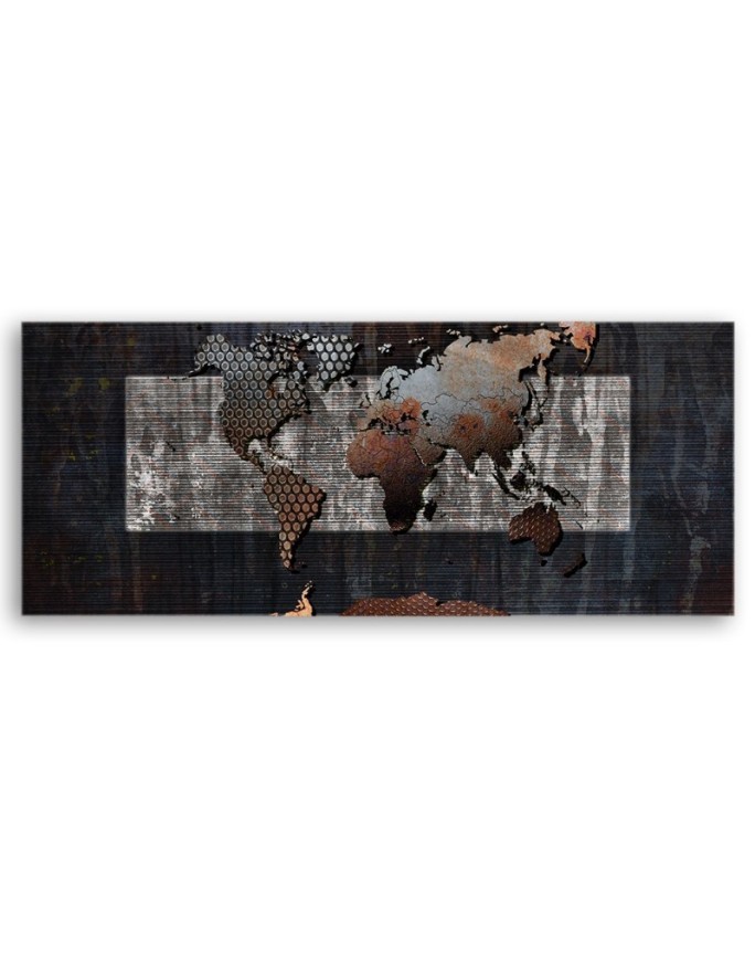 Canvas print for living room - Retro world map | FEEBY