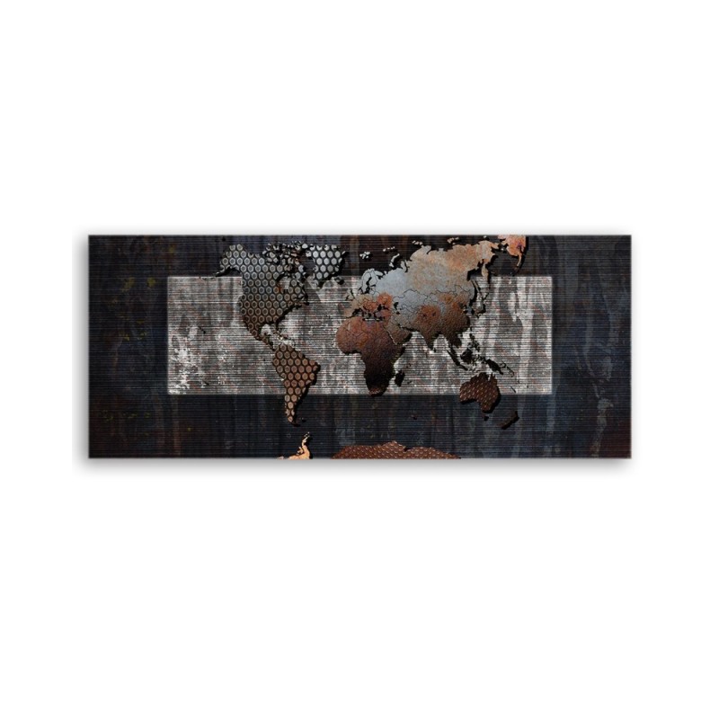 Leinwandbild modern - Retro Weltkarte | Feeby