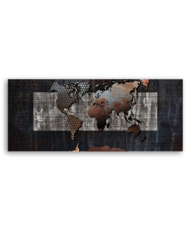 Leinwandbild modern - Retro Weltkarte | Feeby