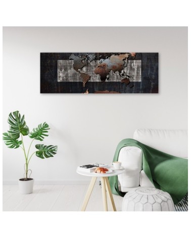 Leinwandbild modern - Retro Weltkarte | Feeby