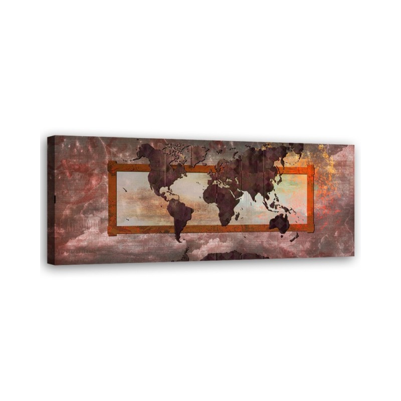 Canvas print for bedroom - World map vintage | FEEBY
