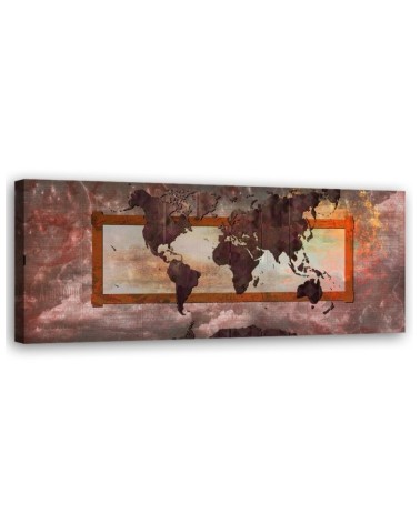 Canvas print for bedroom - World map vintage | FEEBY