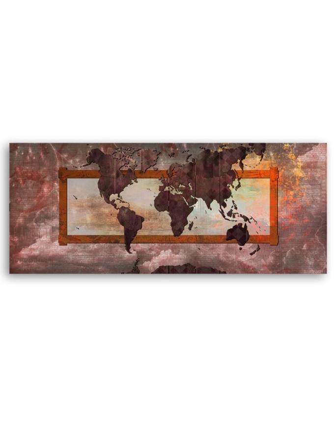 Canvas print for bedroom - World map vintage | FEEBY