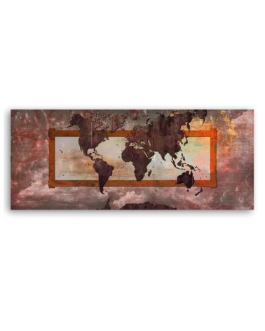 Leinwandbild - Weltkarte vintage | Feeby