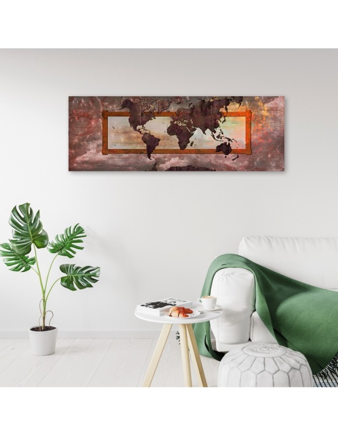 Canvas print for bedroom - World map vintage | FEEBY