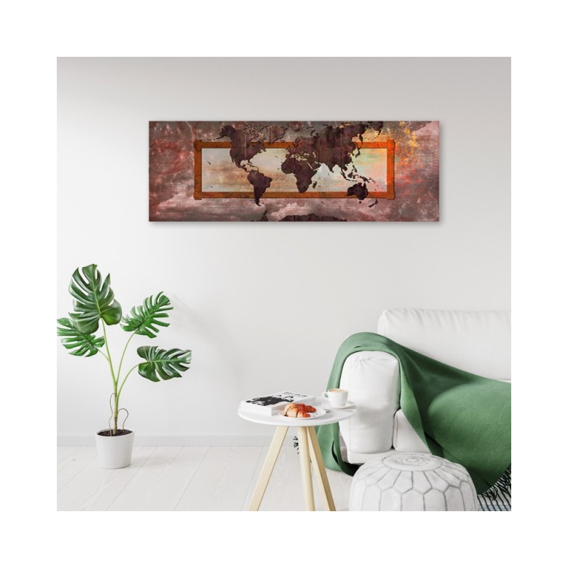 Leinwandbild - Weltkarte vintage | Feeby