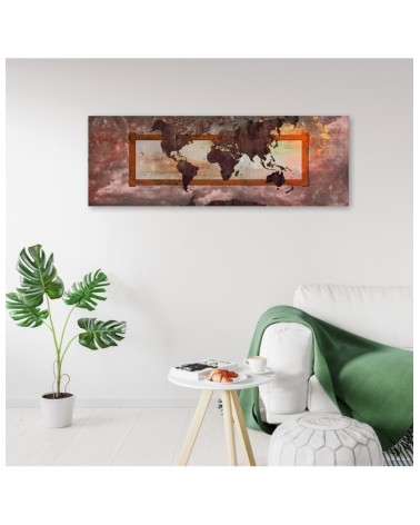 Leinwandbild - Weltkarte vintage | Feeby