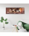 Canvas print for bedroom - World map vintage | FEEBY