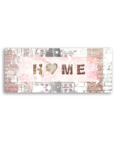 Bild auf Leinwand - Snowy Home Inschrift | Feeby