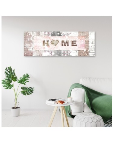 Bild auf Leinwand - Snowy Home Inschrift | Feeby