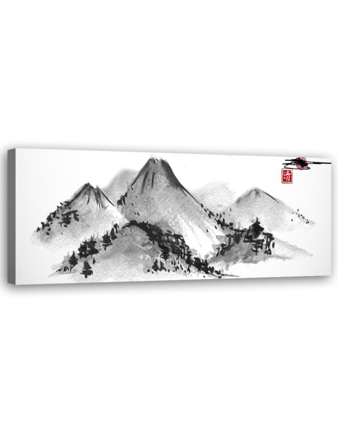 Leinwandbild - Japanische Berge | Feeby