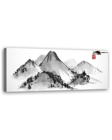 Canvas print for the wall - Japanese mountains | FEEBY