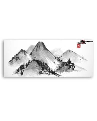 Leinwandbild - Japanische Berge | Feeby