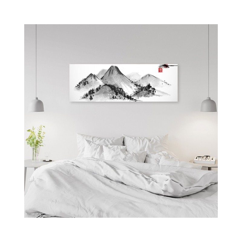 Leinwandbild - Japanische Berge | Feeby