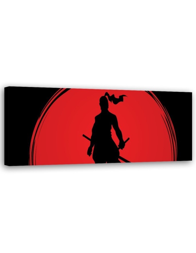 Modernes Wandbild - Samurai Japan Sonne | Feeby