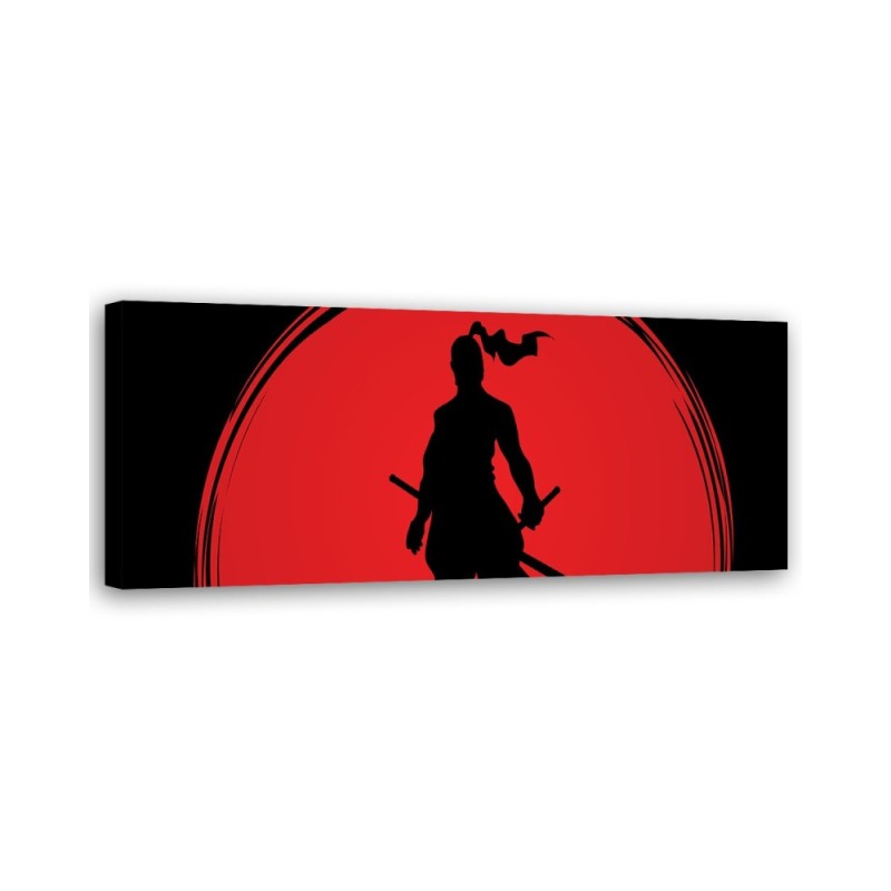 Modernes Wandbild - Samurai Japan Sonne | Feeby