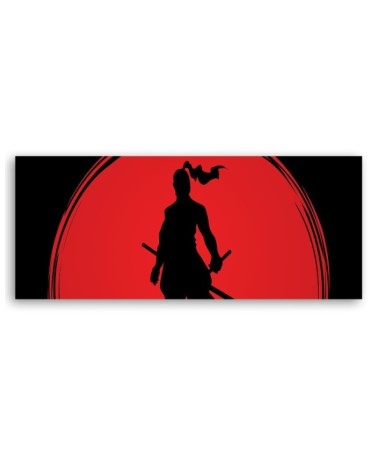 Modernes Wandbild - Samurai Japan Sonne | Feeby