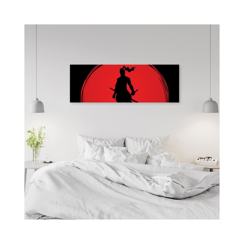 Modernes Wandbild - Samurai Japan Sonne | Feeby