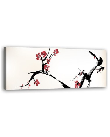 Dekoratives Leinwandbild - Kirschblütenzweig | Feeby
