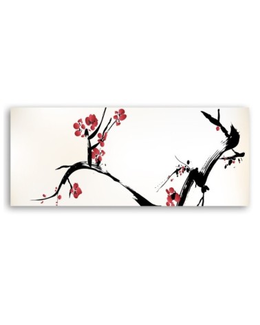 Dekoratives Leinwandbild - Kirschblütenzweig | Feeby