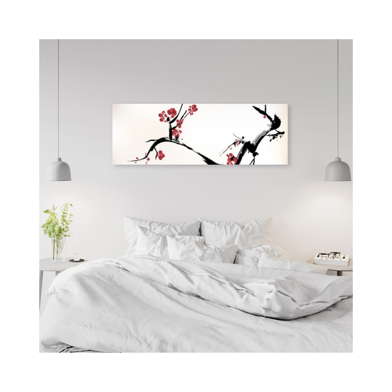 Dekoratives Leinwandbild - Kirschblütenzweig | Feeby