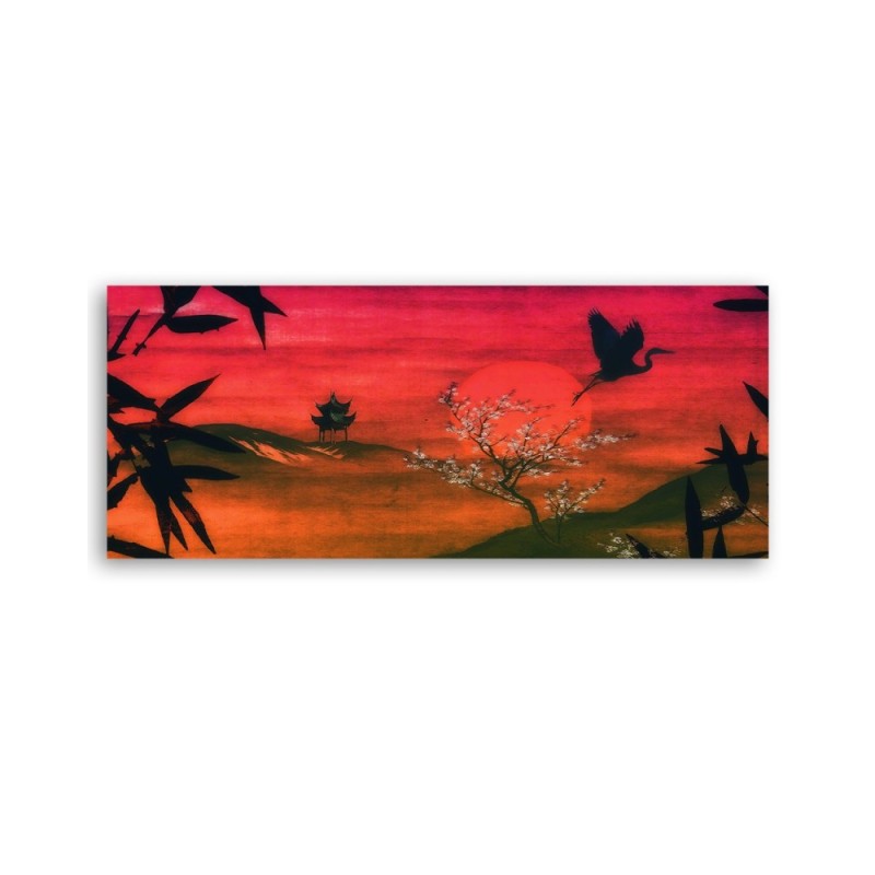 Modernes Wandbild - Rote Landschaft in Japan | Feeby