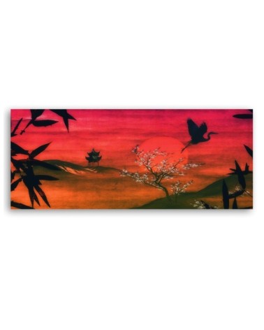 Modernes Wandbild - Rote Landschaft in Japan | Feeby