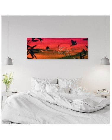 Modernes Wandbild - Rote Landschaft in Japan | Feeby