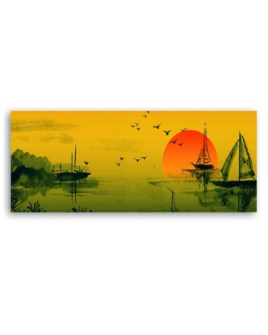 Bild auf Leinwand - Japan Sonnenuntergang | Feeby