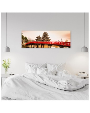 Leinwandbild - Japanische Brücke und Schloss Matsumoto | Feeby