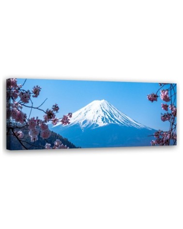 Leinwandbild - Kirschblüten und Berg Fuji | Feeby