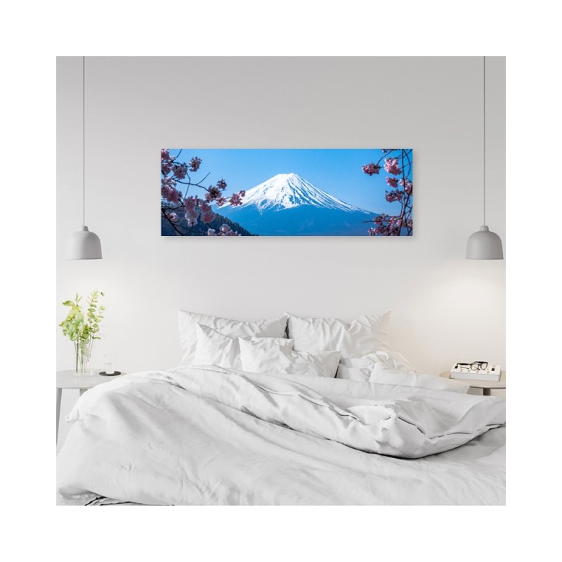 Leinwandbild - Kirschblüten und Berg Fuji | Feeby