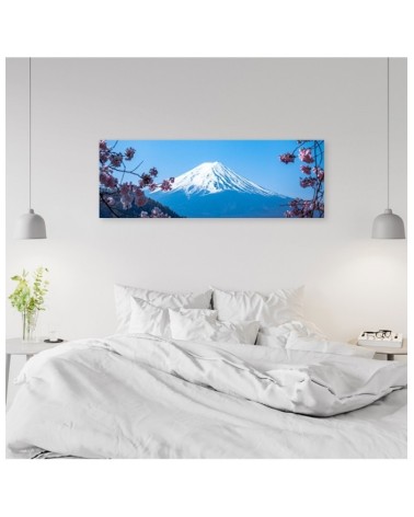 Leinwandbild - Kirschblüten und Berg Fuji | Feeby