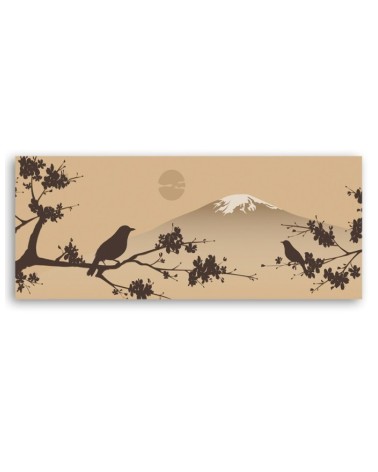 Leinwandbild - Vogel auf einem Zweig Japan | Feeby