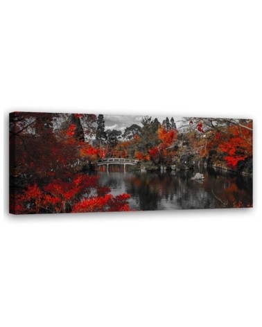 Japan garden - Wall painting for living room | FEEBY