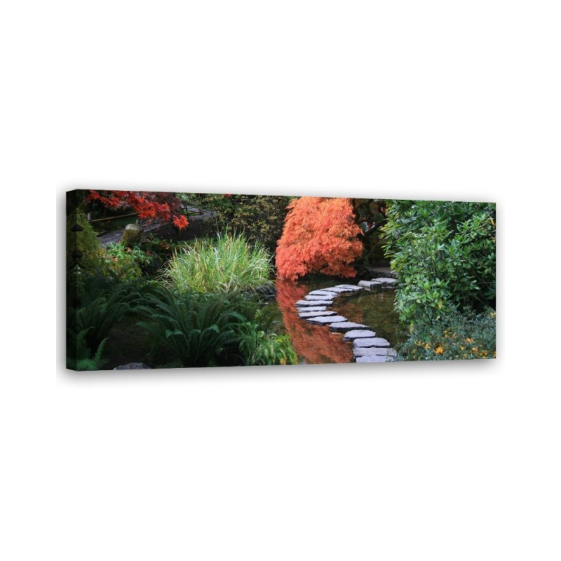 Leinwandbild - Japan Garten Wald | Feeby