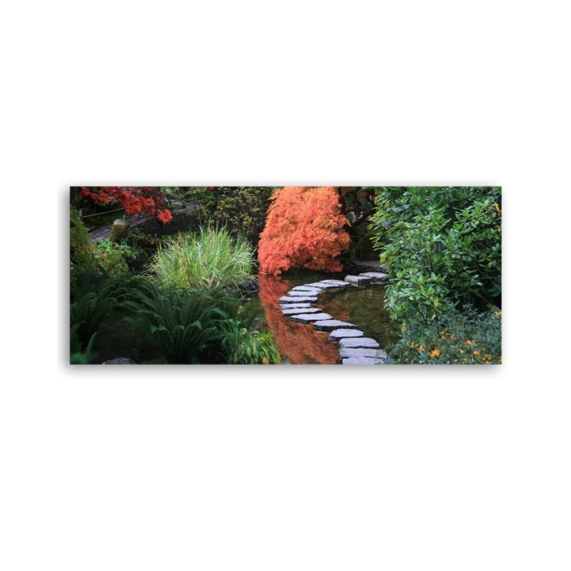 Leinwandbild - Japan Garten Wald | Feeby