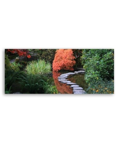 Leinwandbild - Japan Garten Wald | Feeby