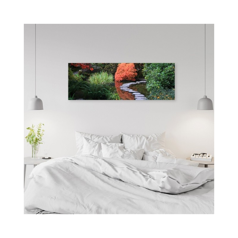 Leinwandbild - Japan Garten Wald | Feeby